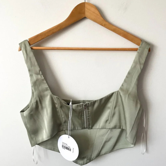 Princess Polly Elias Corset Set NWT Sage Green Size 12 - Picture 6 of 14